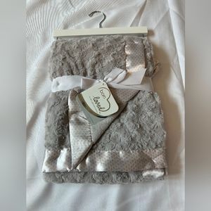New born loved Polyester grey baby blanket super soft
